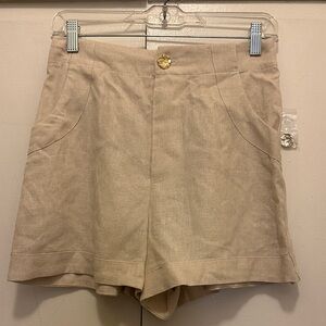 House of Harlow 1960 High Waist Tan Shorts